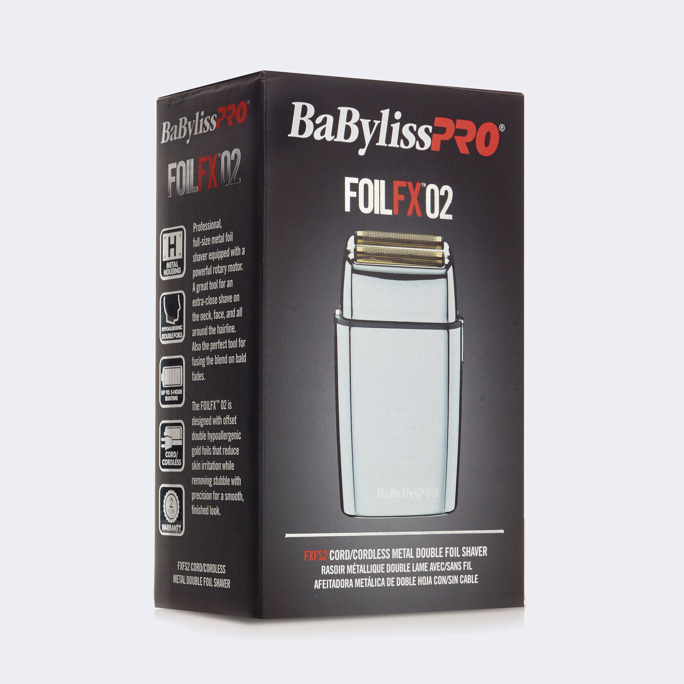 BaBylissPRO FOILFX02 Cordless Metal Double Foil Shaver